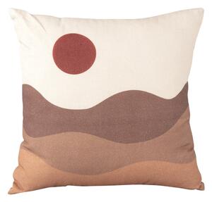 Smeđe-bež pamučni jastuk PT LIVING Sand Sunset, 45 x 45 cm