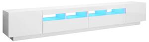 VidaXL TV ormarić s LED svjetlima visoki sjaj bijeli 260 x 35 x 40 cm