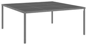 VidaXL Vrtni blagovaonski stol antracit 170x170x72 cm čelik i staklo