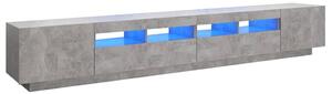 VidaXL TV ormarić s LED svjetlima siva boja betona 260 x 35 x 40 cm