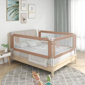 VidaXL Sigurnosna ograda za dječji krevet smeđe-siva 100x25 cm tkanina