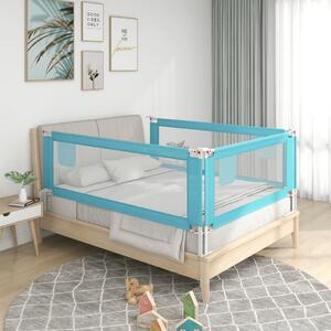 VidaXL Sigurnosna ograda za dječji krevet plava 100 x 25 cm od tkanine