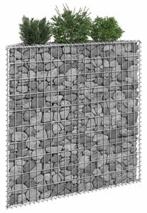 VidaXL Trapezna gabionska gredica od pocinčanog čelika 100x20x100 cm