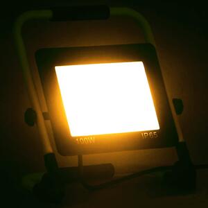 VidaXL LED reflektor s ručkom 100 W topli bijeli