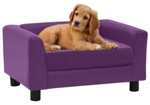 VidaXL Sofa za pse s jastukom bordo 60x43x30 cm pliš i umjetna koža