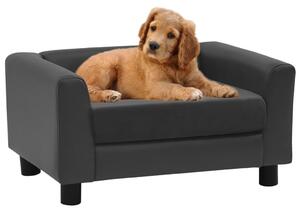 VidaXL Sofa za pse tamnosiva 60 x 43 x 30 cm od pliša i umjetne kože