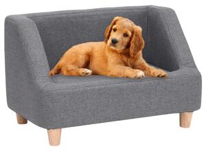 VidaXL Sofa za pse siva 60 x 37 x 39 cm od platna
