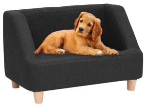 VidaXL Sofa za pse crna 60 x 37 x 39 cm od platna
