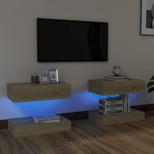 VidaXL TV ormarići s LED svjetlima 2 kom boja hrasta sonome 60 x 35 cm
