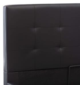 Hidraulični okvir za krevet od umjetne kože crni 140 x 200 cm