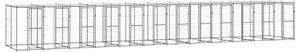 VidaXL Vanjski kavez za pse s krovom čelični 29,04 m²