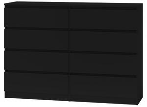 Komoda Baltrum M8 140, 138x97x40 cm, crna