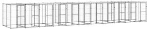 VidaXL Vanjski kavez za pse s krovom čelični 26,62 m²