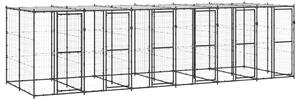 VidaXL Vanjski kavez za pse s krovom čelični 14,52 m²