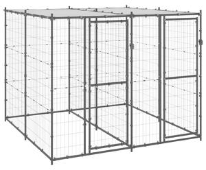 VidaXL Vanjski kavez za pse s krovom čelični 4,84 m²