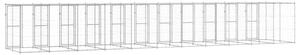 VidaXL Vanjski kavez za pse od pocinčanog čelika s krovom 29,04 m²