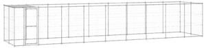 VidaXL Vanjski kavez za pse od pocinčanog čelika s krovom 21,78 m²
