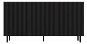 Shannan MIX Kama 3 komoda (ravni uzorak), 150x78x40 cm, hrast-crna