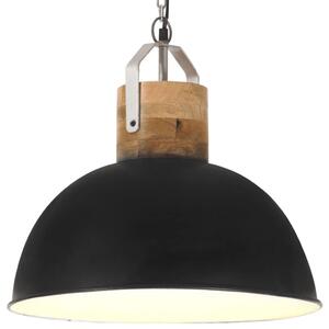 VidaXL Industrijska viseća svjetiljka crna okrugla 42 cm E27 mango