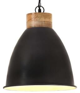 VidaXL Industrijska viseća svjetiljka crna 35 cm E27 od željeza i drva