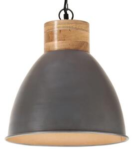 VidaXL Industrijska viseća svjetiljka siva 46 cm E27 od željeza i drva