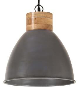 VidaXL Industrijska viseća svjetiljka siva 46 cm E27 od željeza i drva