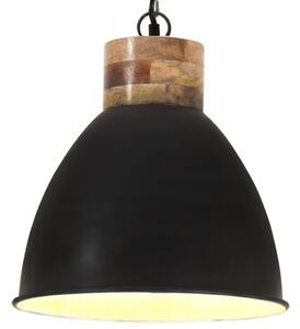 VidaXL Industrijska viseća svjetiljka crna 46 cm E27 od željeza i drva