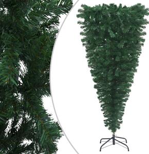 VidaXL Naopako umjetno osvijetljeno božićno drvce s kuglicama 120 cm