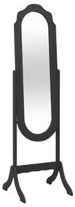 VidaXL Samostojeće ogledalo crno 46 x 48 x 164 cm