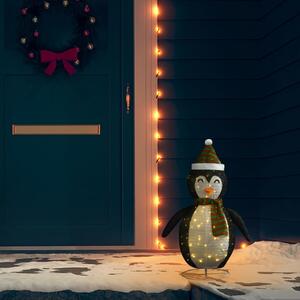 VidaXL Ukrasna božićna figura pingvina LED od luksuzne tkanine 60 cm