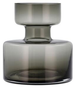 Siva staklena vaza Lyngby Glas Tubular, visina 20 cm