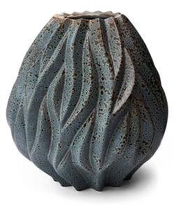 Siva porculanska vaza Morsø Flame, visina 23 cm