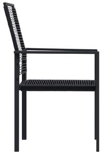 Vrtne stolice 4 kom od PVC ratana crne
