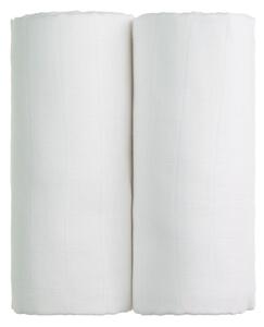 Set od 2 bijela pamučna ručnika T-TOMI Tetra, 90 x 100 cm