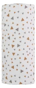 Pamučni ručnik za bebe T-TOMI Tetra Beige Triangles, 120 x 120 cm