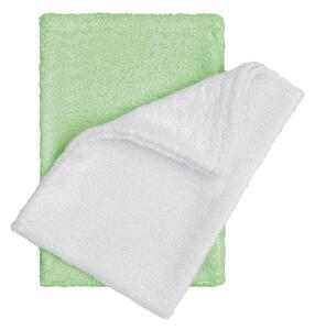 Set od 2 bambusova ručnika za kupanje u bijeloj i zelenoj boji T-TOMI