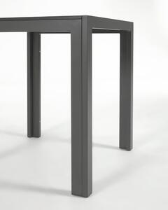 Sivi aluminijski vrtni stol Kave Home Sirley, 70 x 70 cm