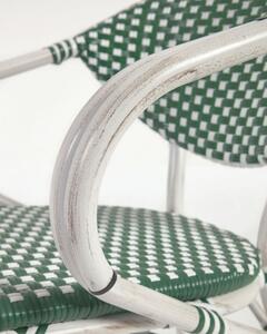 Zeleno-bijela vrtna stolica Kave Home Marilyn