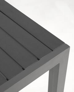 Sivi aluminijski vrtni stol Kave Home Sirley, 70 x 70 cm