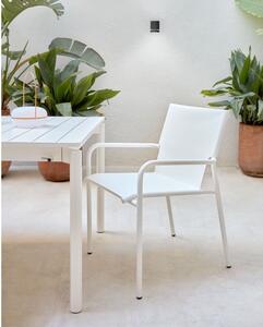 Bijela aluminijska vrtna stolica Kave Home Zaltana