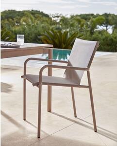 Smeđa aluminijska vrtna stolica Kave Home Zaltana