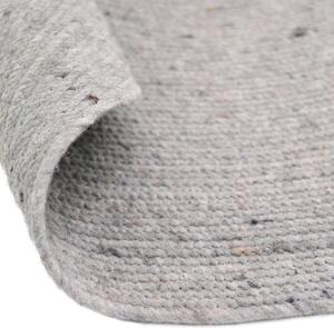 Sivi ručno rađeni tepih od mješavine vune i pamuka Nattiot Neethu, ø 110 cm