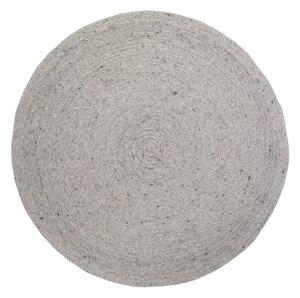 Sivi ručno rađeni tepih od mješavine vune i pamuka Nattiot Neethu, ø 110 cm