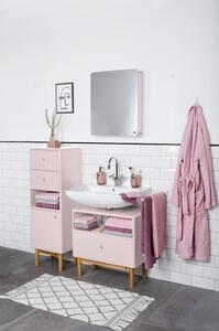 Ružičasti zidni kupaonski ormarić sa ogledalom Tom Tailor Color Bath