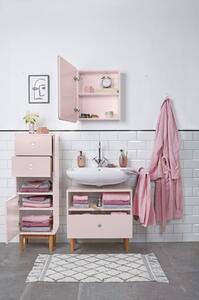 Ružičasti zidni kupaonski ormarić sa ogledalom Tom Tailor Color Bath