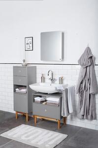 Sivi zidni/s ogledalom kupaonski ormarić 50x58 cm Color Bath – Tom Tailor