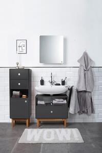 Antracitno sivi zidni/s ogledalom kupaonski ormarić 50x58 cm Color Bath – Tom Tailor