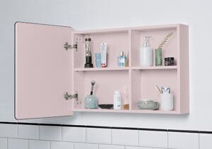Ružičasti zidni/s ogledalom kupaonski ormarić 80x58 cm Color Bath – Tom Tailor