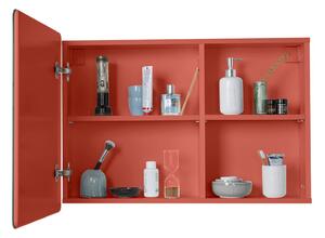 Crveni zidni/s ogledalom kupaonski ormarić 80x58 cm Color Bath – Tom Tailor