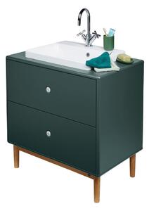 Tamno zeleni zidni ormarić s umivaonikom bez slavine 80x62 cm Color Bath – Tom Tailor